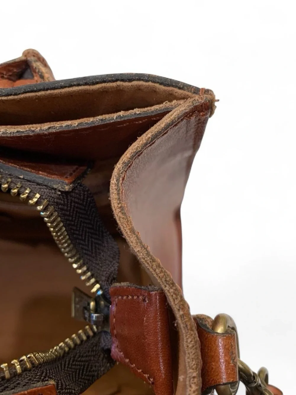Patricia Nash Adeline Cutout Tooled Leather Tote Bag Cognac Brown Crossbody